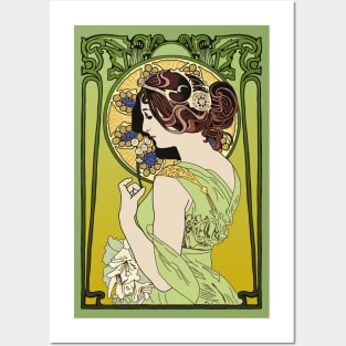 Pre-Raphaelite Girl 4 (green) Posters and Art